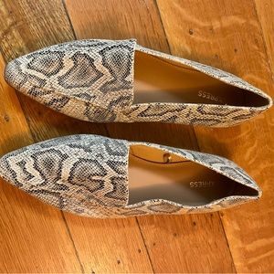 Express snake skin flats